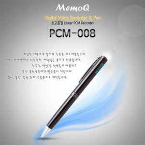 ★PCM-008(1GB)★ 간편조작 IC방식 ALC리모콘 디지털 음성보이스펜 강의회의 어학학습 영어회화 특수비밀 볼펜녹음기